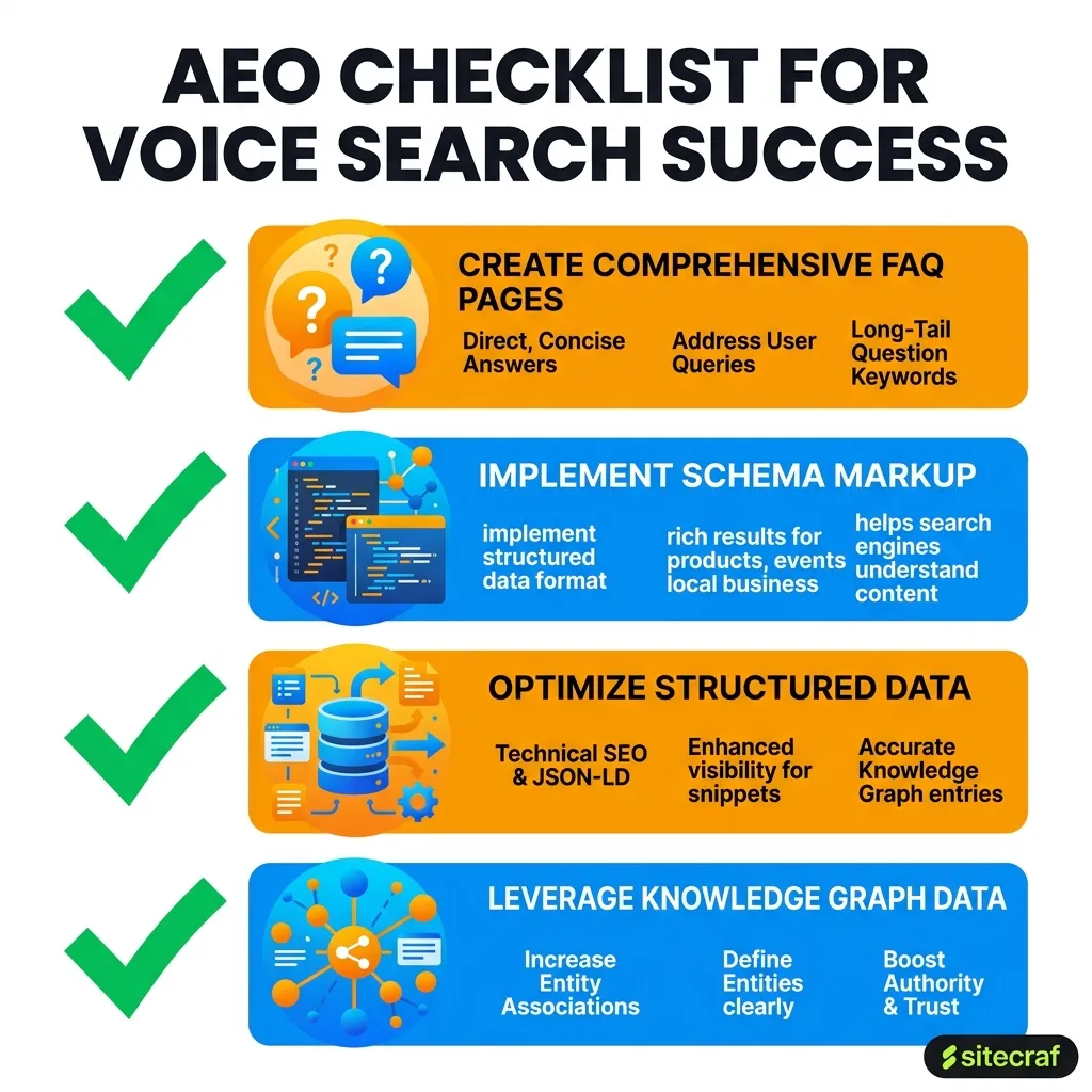 AEO funnel diagram showing how user questions are processed by AI models to cite your website as the primary source