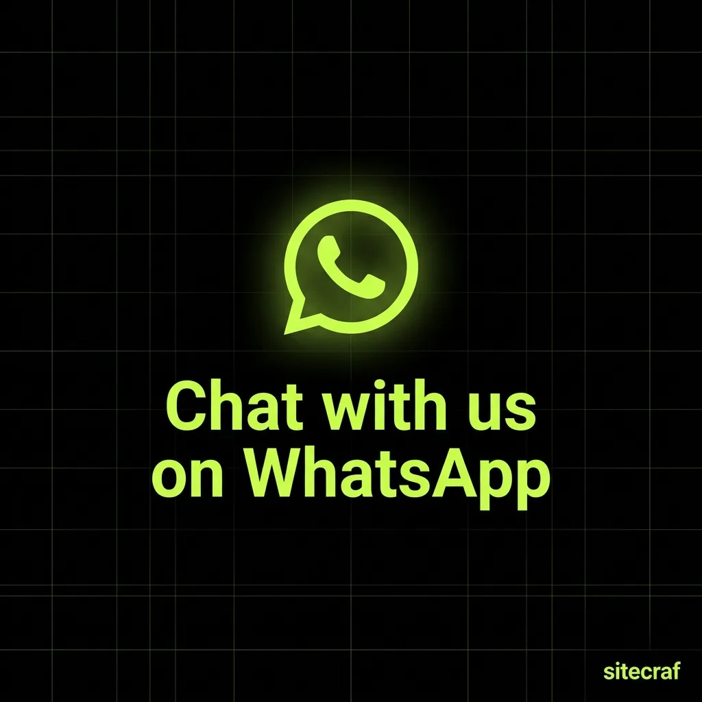 Get a free website cost quote from Sitecraf on WhatsApp — transparent pricing for small businesses in India